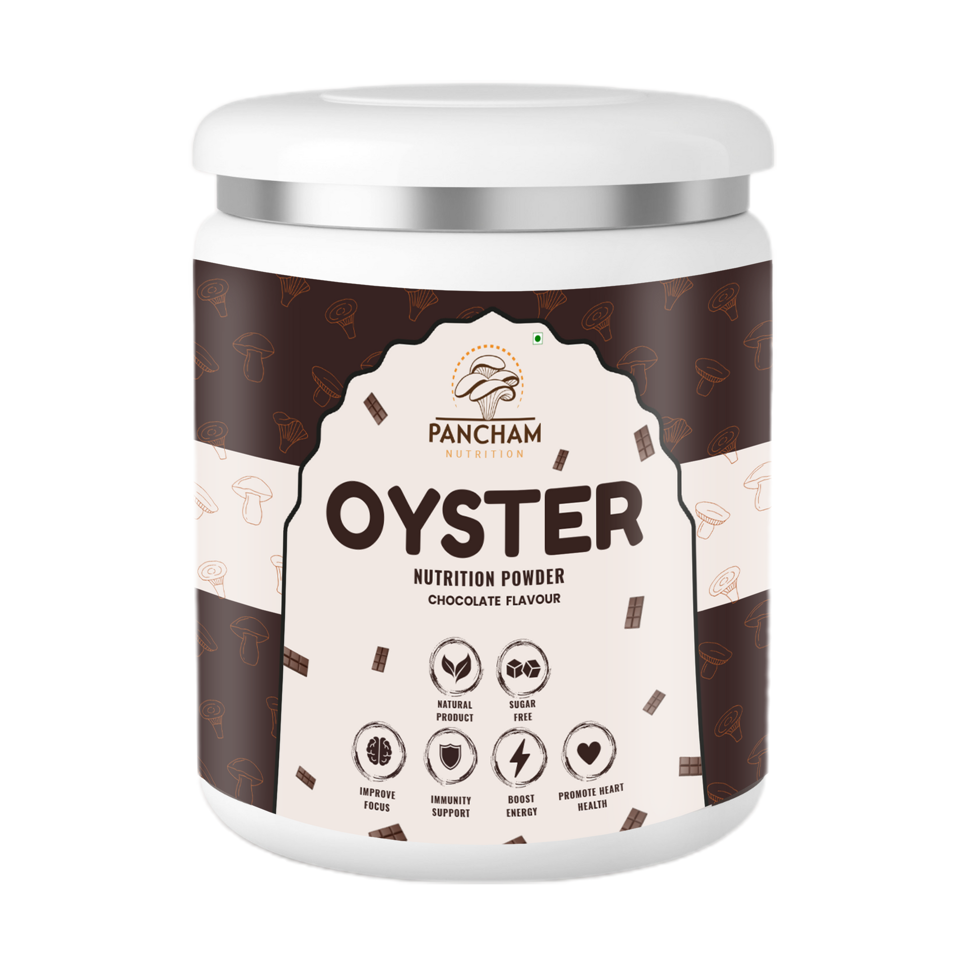 Pancham Nutrition – Oyster Mushroom Nutrition Powder (Chocolate Flavour) | 100 g